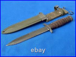 WWII US M3 Army PAL guard marked Trench Fighting Knife M8 BMCO Scabbard Airborne