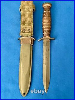 WWII US M3 Imperial Blade Marked Trench Fighting Knife M8 Army Airborne EX