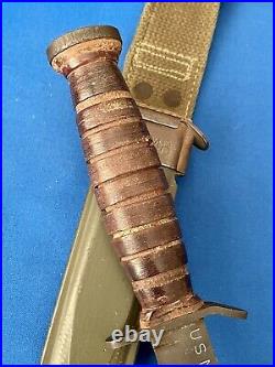 WWII US M3 Imperial Blade Marked Trench Fighting Knife M8 Army Airborne EX