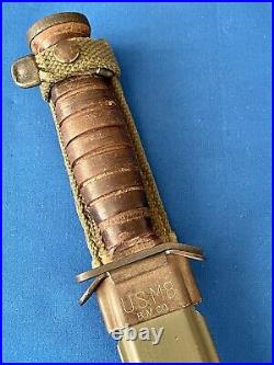 WWII US M3 Imperial Blade Marked Trench Fighting Knife M8 Army Airborne EX