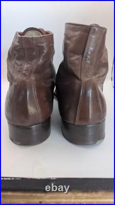 WWII US MILITARY ARMY HIGH BROWN SERVICE SHOES BOOTS MARINES Sz 9 USN MARINES WWII US MILITARY ARMY HIGH BROWN SERVICE SHOES BOOTS MARINES Sz 9 USN MARINES