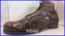 WWII US MILITARY ARMY HIGH BROWN SERVICE SHOES BOOTS MARINES Sz 9 USN MARINES