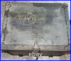 WWII USA Military Field Desk Kleber Trunk Bag Co. 1942 Army Officer Portable Vtg