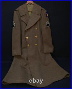 WWII USAAF 2nd Army Air Force Staff Sergeant'AE CLARK' Overcoat Wool 36R 1942