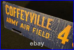 WWII USAAF Army Air Forces Coffeyville KS Army Air Field License Plate 495, Rare
