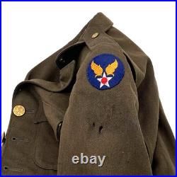 WWII USAAF M1942 Service Coat Named Army Air Forces Wool Uniform Jacket Original WWII USAAF M1942 Service Coat Named Army Air Forces Wool Uniform Jacket Original