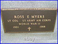 WWII USAAF Officers Wool Overcoat'Major Ross E Myers' Army Air Force, 37R Size