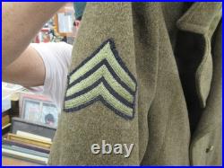 WWII USAAF US Army Sergeant 42R Wool Overcoat Trench Coat 1942 Albert Turner Inc