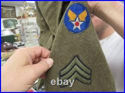 WWII USAAF US Army Sergeant 42R Wool Overcoat Trench Coat 1942 Albert Turner Inc