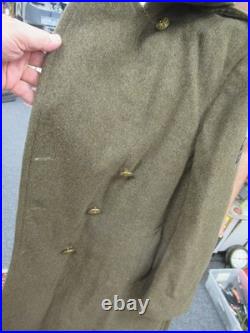 WWII USAAF US Army Sergeant 42R Wool Overcoat Trench Coat 1942 Albert Turner Inc