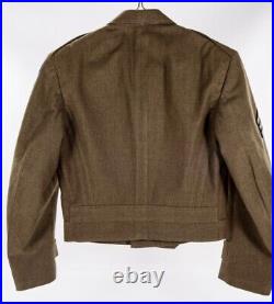 WWII United States Army Air Force USAAF Ike Jacket w Bullion Patch and ID Badge