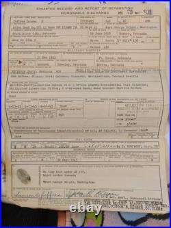 WWII Us Army Enlistment And Honorable Discharge Papers With Honorable WWII Us Army Enlistment And Honorable Discharge Papers With Honorable