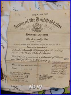 WWII Us Army Enlistment And Honorable Discharge Papers With Honorable WWII Us Army Enlistment And Honorable Discharge Papers With Honorable