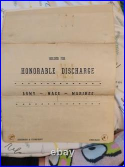 WWII Us Army Enlistment And Honorable Discharge Papers With Honorable WWII Us Army Enlistment And Honorable Discharge Papers With Honorable