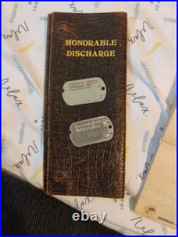 WWII Us Army Enlistment And Honorable Discharge Papers With Honorable