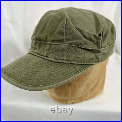 WWII Us Army HBT Field Cap Hat Size 7 1/4