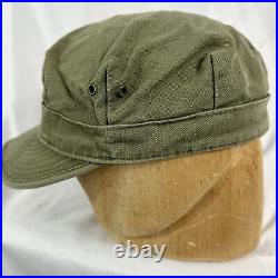 WWII Us Army HBT Field Cap Hat Size 7 1/4