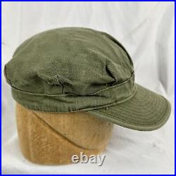 WWII Us Army HBT Field Cap Hat Size 7 1/4