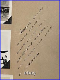 WWII Veteran Army Photographer's Original Album Pg Japanese Surrender Manila'45