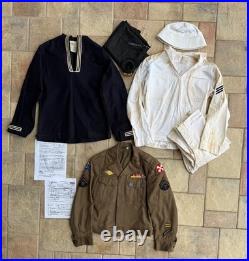 WWII & Vietnam War Father Son US Army US Navy Grouping Liberty Cuffs Original