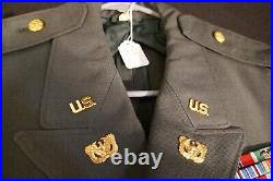 WWII Vietnam War US 1st Army Warrant Officer Uniform'MASSARO' Intelligence