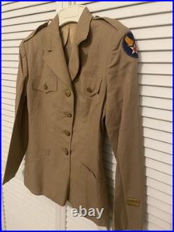 WWII WAC US Women's Army Enlisted Tropical Worsted Khaki Jacket Uniform 10R'44 WWII WAC US Women's Army Enlisted Tropical Worsted Khaki Jacket Uniform 10R'44