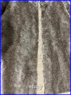 WWII WW2 1943 Dated US Army LARGE Pile Field Parka Liner Jacket Fur Hood Talon