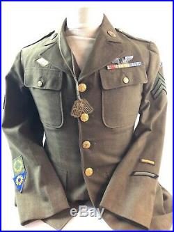 WWII WW2 AAF Army Air Force Uniform, Strategic Air Force, Named, Dog Tags, Original