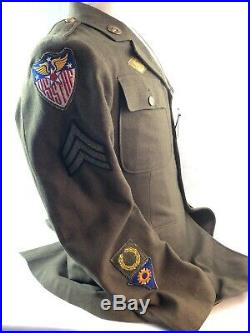 WWII WW2 AAF Army Air Force Uniform, Strategic Air Force, Named, Dog Tags, Original