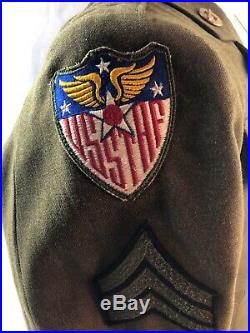 WWII WW2 AAF Army Air Force Uniform, Strategic Air Force, Named, Dog Tags, Original