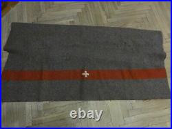 WWII WW2 Original SWISS SOLDIER ARMY ISSUE BLANKET FIELD WOOL 1934