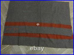 WWII WW2 Original SWISS SOLDIER ARMY ISSUE BLANKET FIELD WOOL 1934