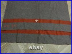 WWII WW2 Original SWISS SOLDIER ARMY ISSUE BLANKET FIELD WOOL 1934