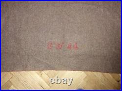 WWII WW2 Original Swiss SOLDIER ARMY ISSUE BLANKET FIELD WOOL 1944