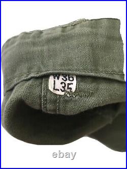 WWII WW2 US ARMY 1940s HBT Herringbone Twill TROUSERS PANTS Size 36x35
