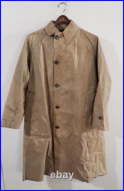 WWII WW2 US Army 1943 Dated Raincoat Dismounted Synthetic Resin Rubber Sz Small