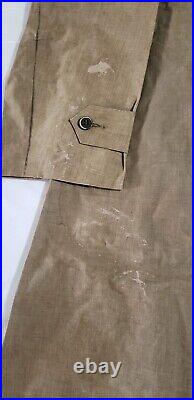 WWII WW2 US Army 1943 Dated Raincoat Dismounted Synthetic Resin Rubber Sz Small
