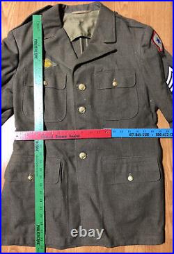 WWII WW2 US Army 45th Infantry Division Uniform Jacket With Patches 42R See Desc