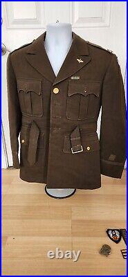 WWII WW2 US Army Air Forces Named Captain Rank Officer Tunic Pilot