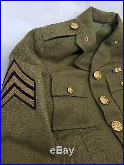WWII WW2 US Dress up Uniform, Original, Wool, Army, Infantry, Coat, Jacket, Military