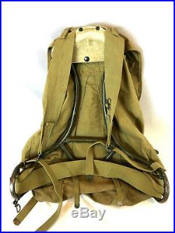 WWII WW2 US U. S. Backpack, Rucksack, Original, Canvas, Army, Military, Field, Dated, War