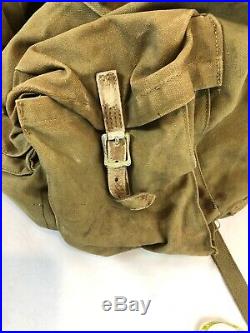 WWII WW2 US U. S. Backpack, Rucksack, Original, Canvas, Army, Military, Field, Dated, War