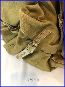 WWII WW2 US U. S. Backpack, Rucksack, Original, Canvas, Army, Military, Field, Dated, War