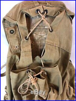 WWII WW2 US U. S. Backpack, Rucksack, Original, Canvas, Army, Military, Field, Dated, War