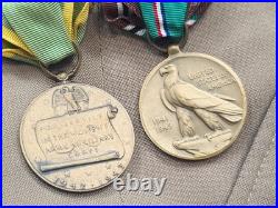 WWII Women's Army Khaki WAC Uniform Jacket & Skirt & Medals 1940s (B-36 W-24)