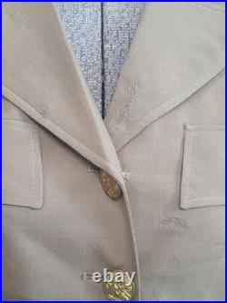 WWII Women's Army Khaki WAC Uniform Jacket & Skirt & Medals 1940s (B-36 W-24)