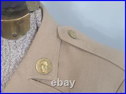 WWII Women's Army Khaki WAC Uniform Jacket & Skirt & Medals 1940s (B-36 W-24)