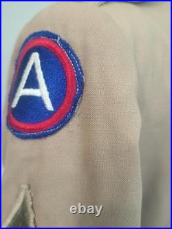 WWII Women's Army Khaki WAC Uniform Jacket & Skirt & Medals 1940s (B-36 W-24)