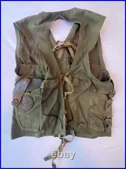 WWII World War 2 II US Army Air Corp Force C-1 Survival Vest With Holster