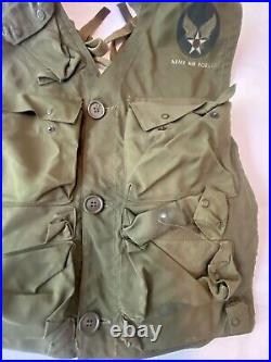 WWII World War 2 II US Army Air Corp Force C-1 Survival Vest With Holster